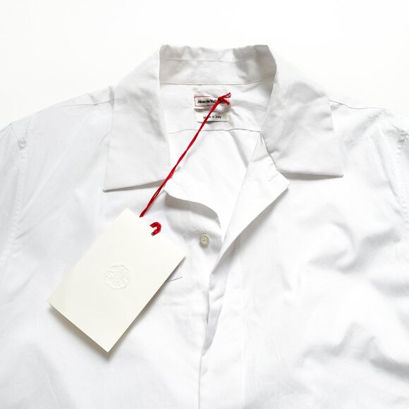 Alexander McQueen Men’s Long Sleeved Button Down Shirt White Size 15 NEW NWT - Picture 6 of 14